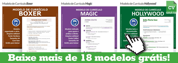 baixar mais 18 modelos de currículos