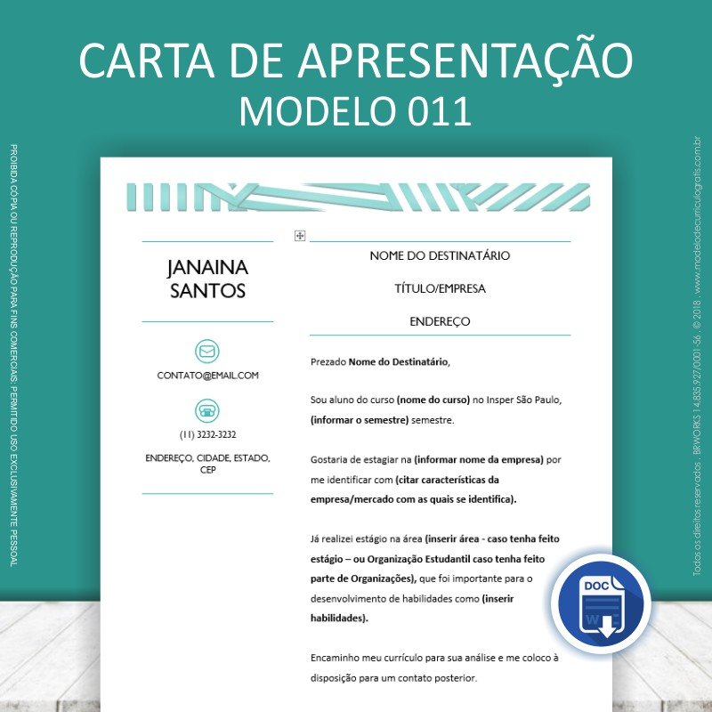 Carta de Apresentação para Currículo - 10 Modelos Prontos 