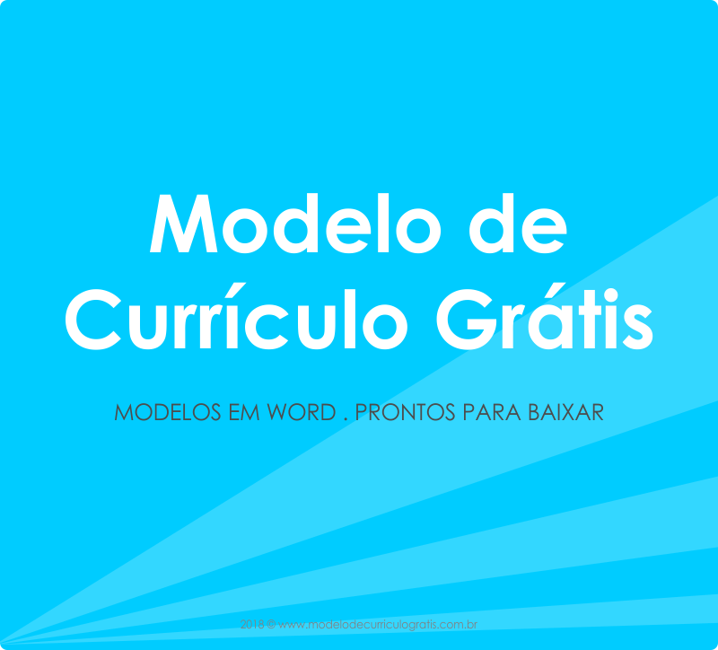 Modelos de Currículo Pronto para Preencher em Word 